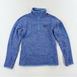 PATAGONIA Womens Better Sweater 1/4 Zip Size‎ S Purple Fleece 25616